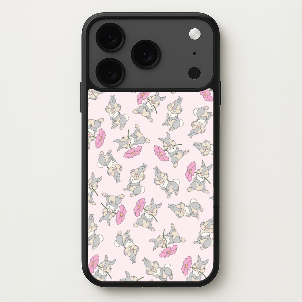 Cute bunny And Flowers Pattern Phone Case for iPhone 17 Pro