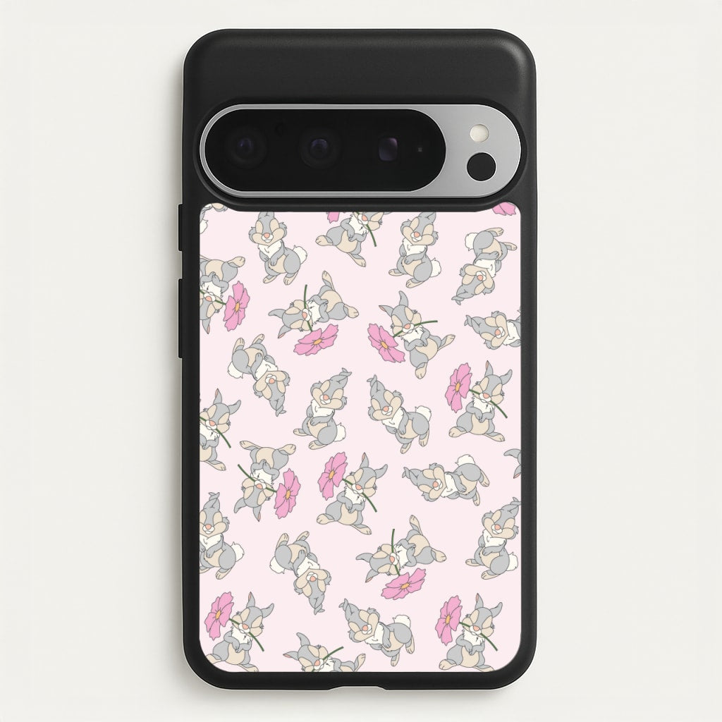 Cute bunny And Flowers Pattern - Spring Phone Case for Google Pixel 9 Pro XL