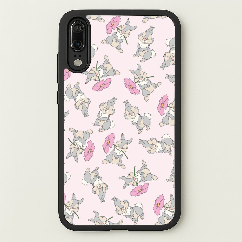 Cute bunny And Flowers Pattern - Spring Phone Case for Huawei P20