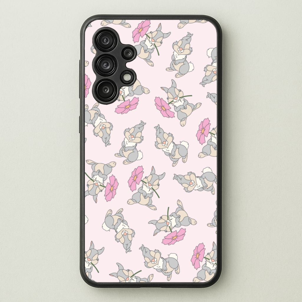 Cute bunny And Flowers Pattern - Spring Phone Case for Galaxy A13