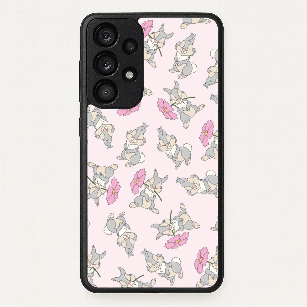 Cute bunny And Flowers Pattern - Spring Phone Case for Galaxy A53