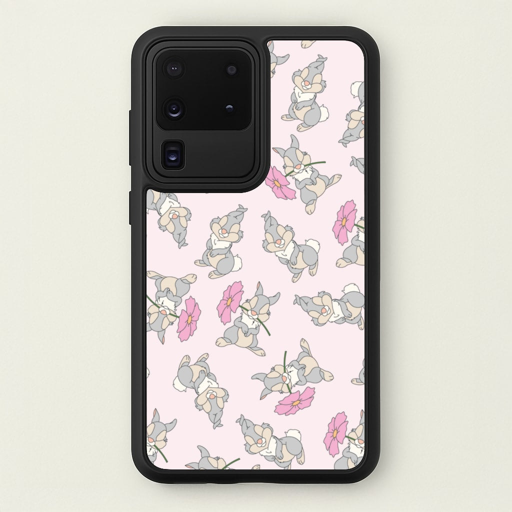 Cute bunny And Flowers Pattern - Spring Phone Case for Galaxy S20 Ultra