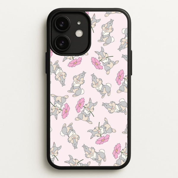 Cute bunny And Flowers Pattern - Spring Phone Case for iPhone 11
