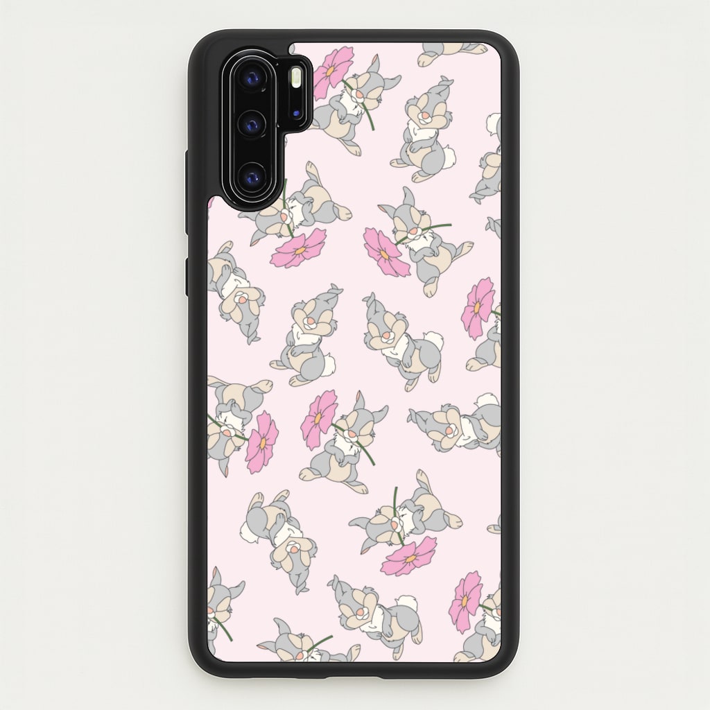 Cute bunny And Flowers Pattern - Spring Phone Case for Huawei P30 Pro