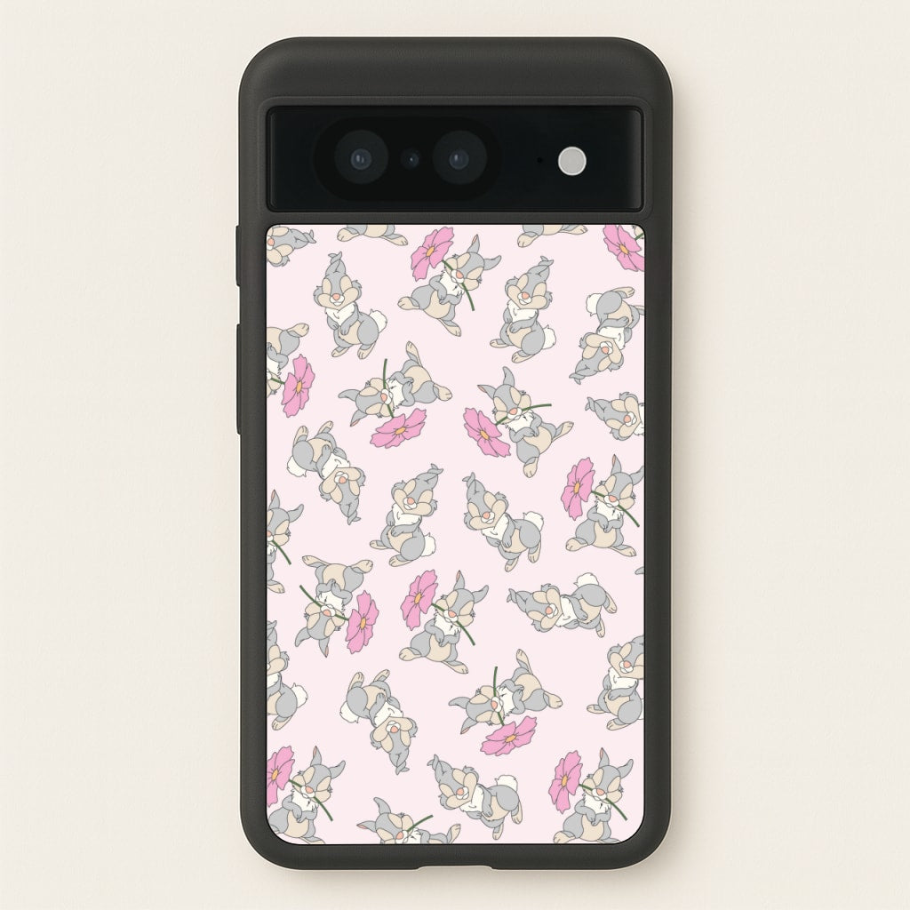 Cute bunny And Flowers Pattern - Spring Phone Case for Google Pixel 8
