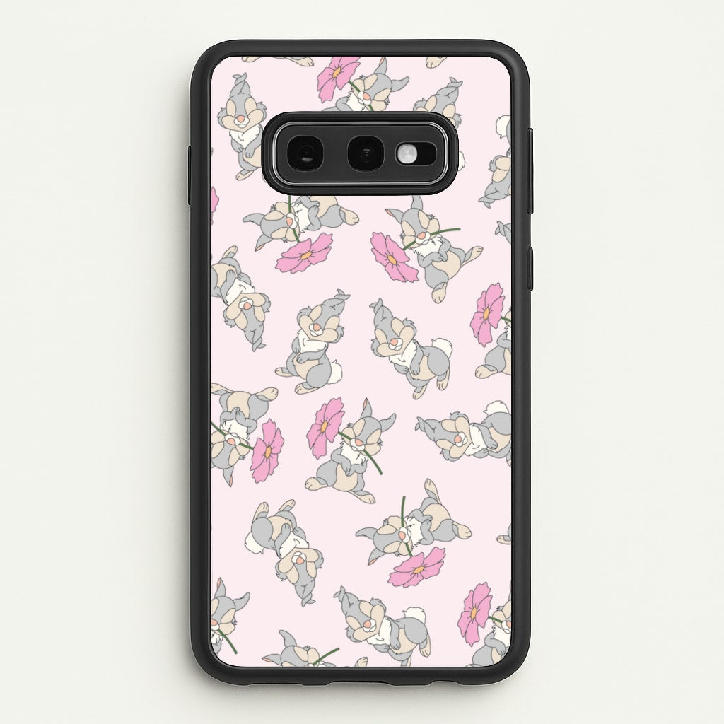 Cute bunny And Flowers Pattern - Spring Phone Case for Galaxy S10e