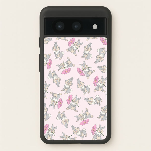 Cute bunny And Flowers Pattern - Spring Phone Case for Google Pixel 8a