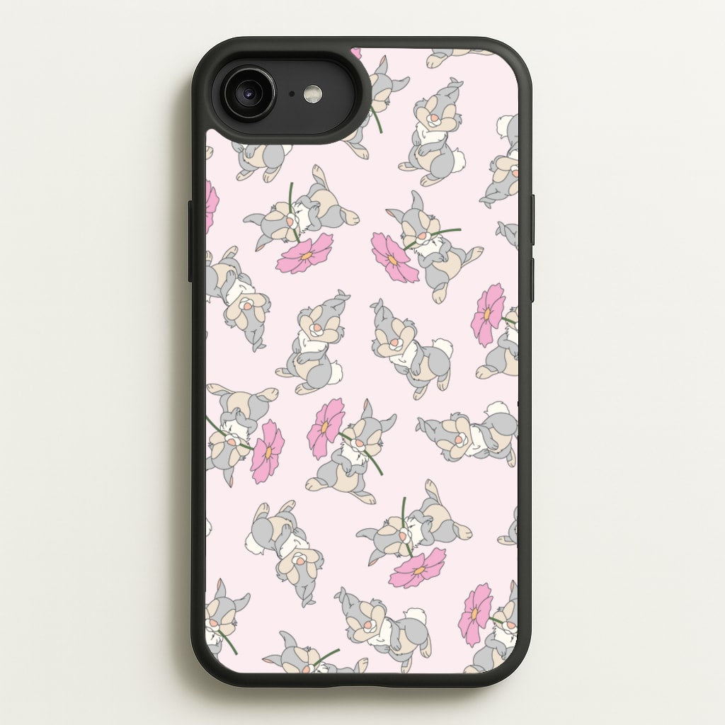 Cute bunny And Flowers Pattern - Spring Phone Case for iPhone 6 Plus / 7 Plus / 8 Plus