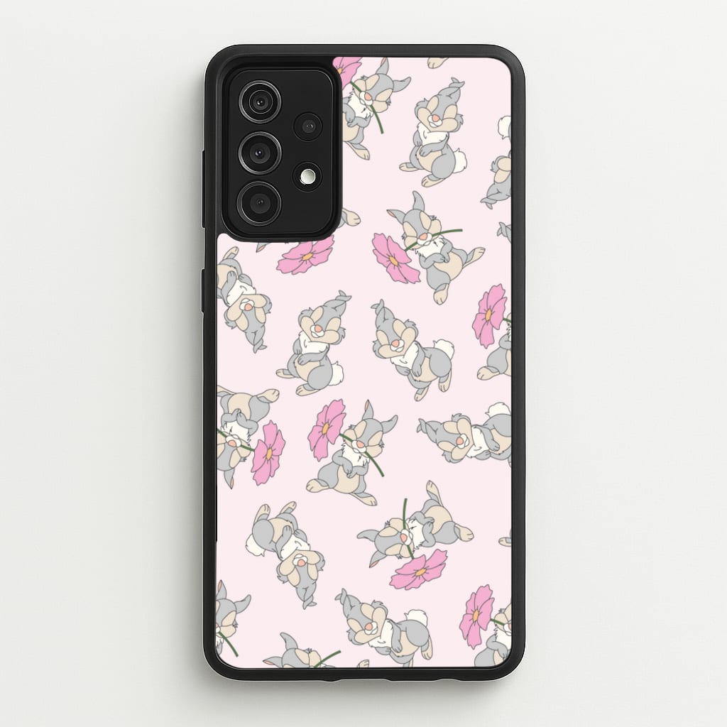 Cute bunny And Flowers Pattern - Spring Phone Case for Galaxy A52 / A52s