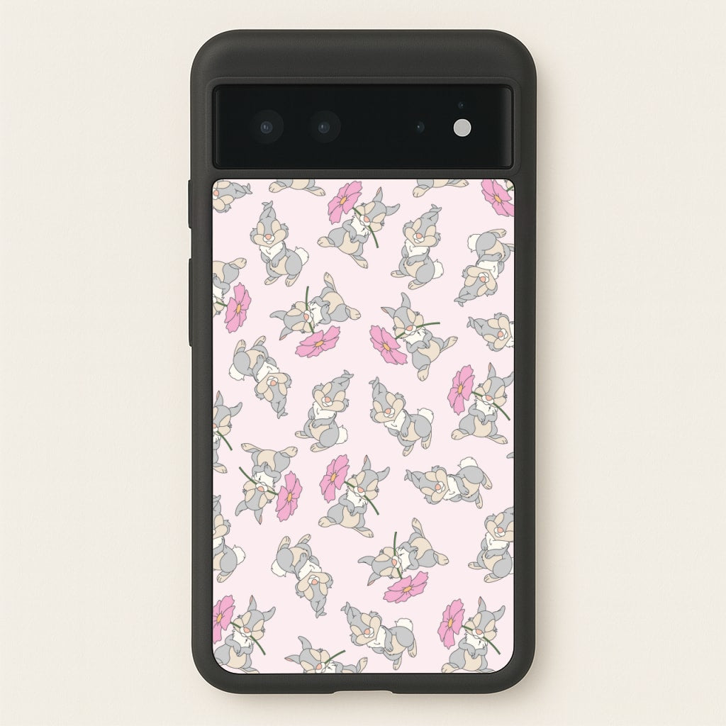Cute bunny And Flowers Pattern - Spring Phone Case for Google Pixel 6