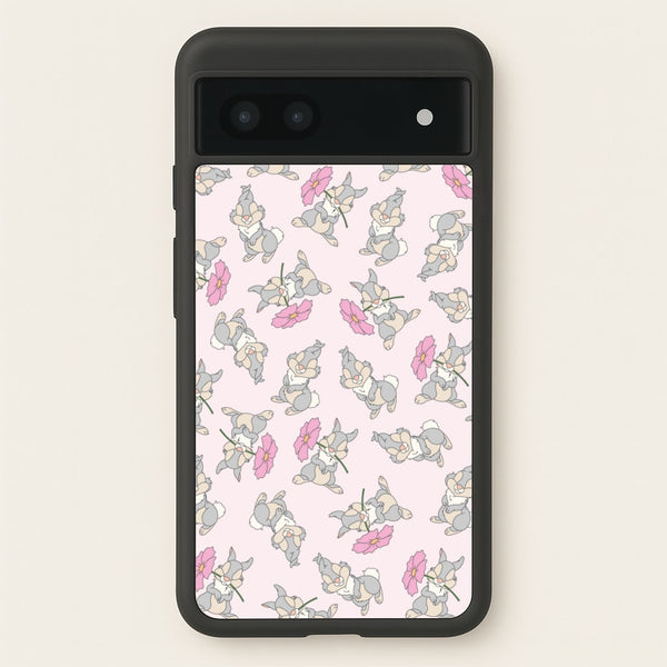 Cute bunny And Flowers Pattern - Spring Phone Case for Google Pixel 6a