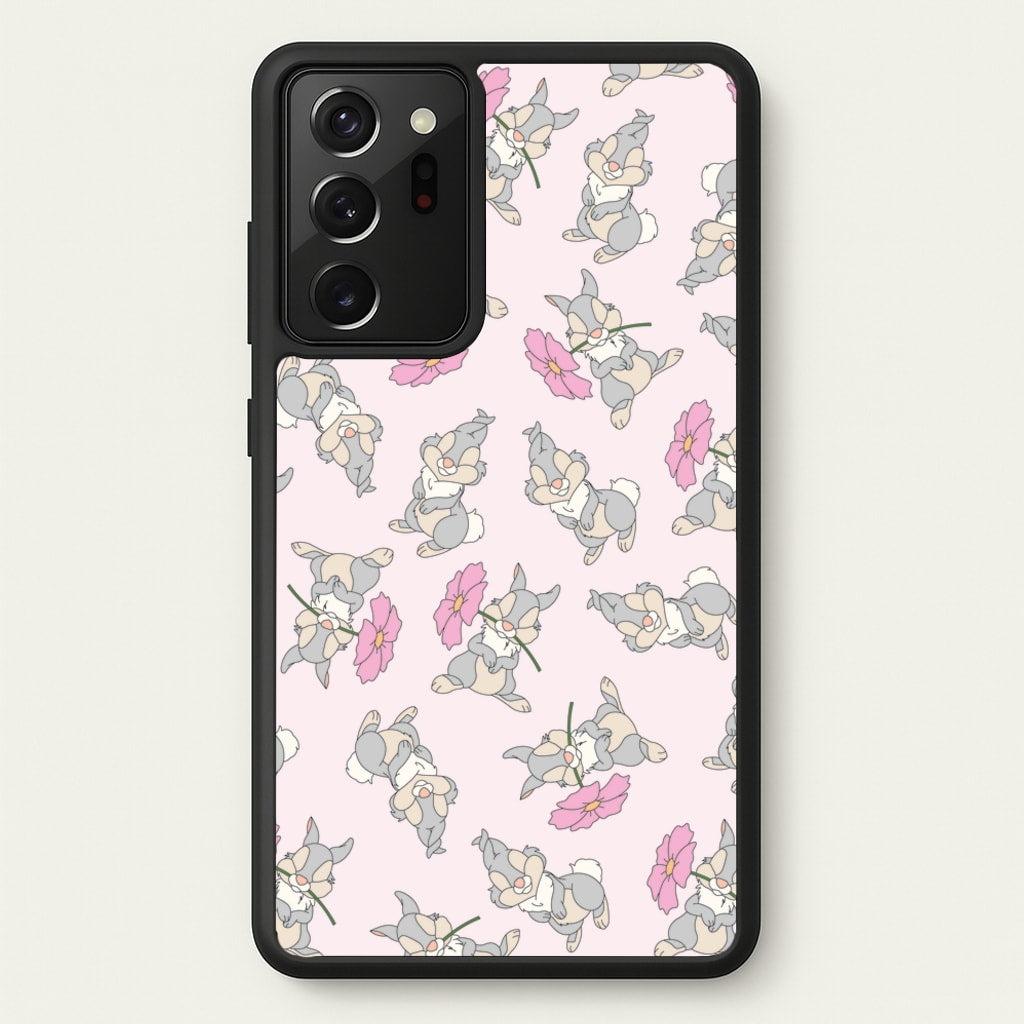Cute bunny And Flowers Pattern - Spring Phone Case for Galaxy Note 20 Ultra