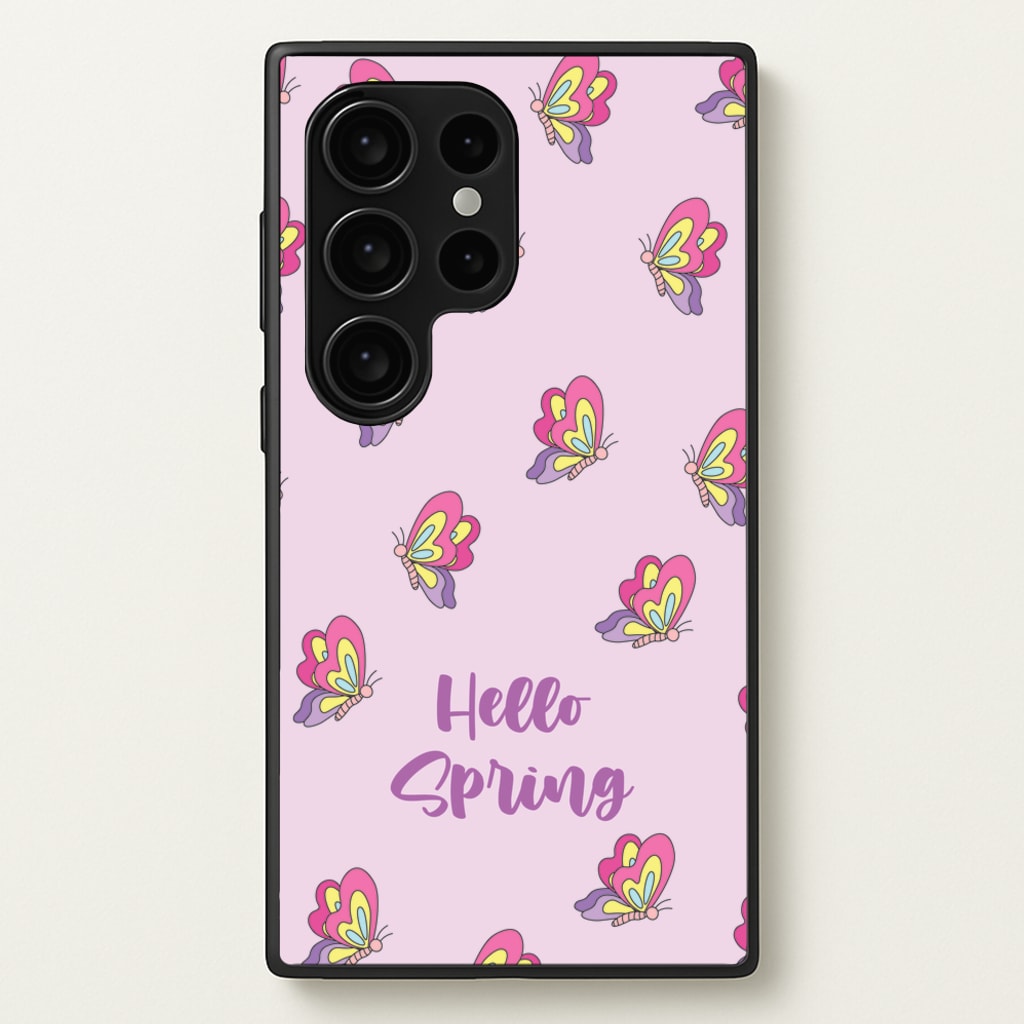 Hello Spring Butterfly Pattern - Spring Phone Case for Galaxy S24 Ultra