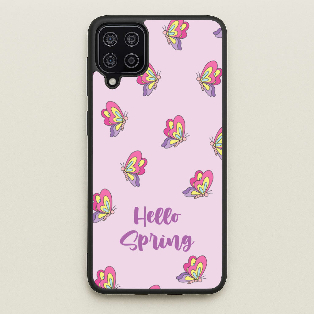 Hello Spring Butterfly Pattern - Spring Phone Case for Galaxy A12