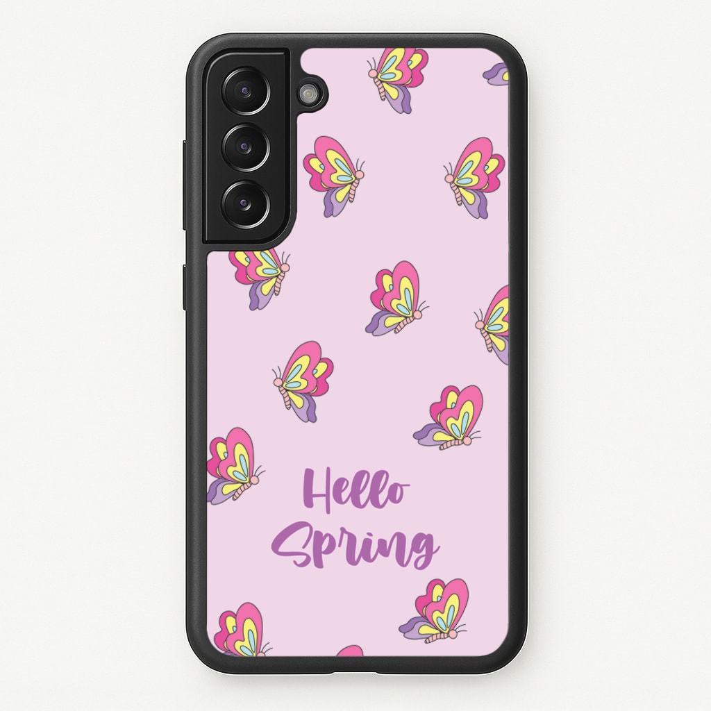 Hello Spring Butterfly Pattern - Spring Phone Case for Galaxy S21FE