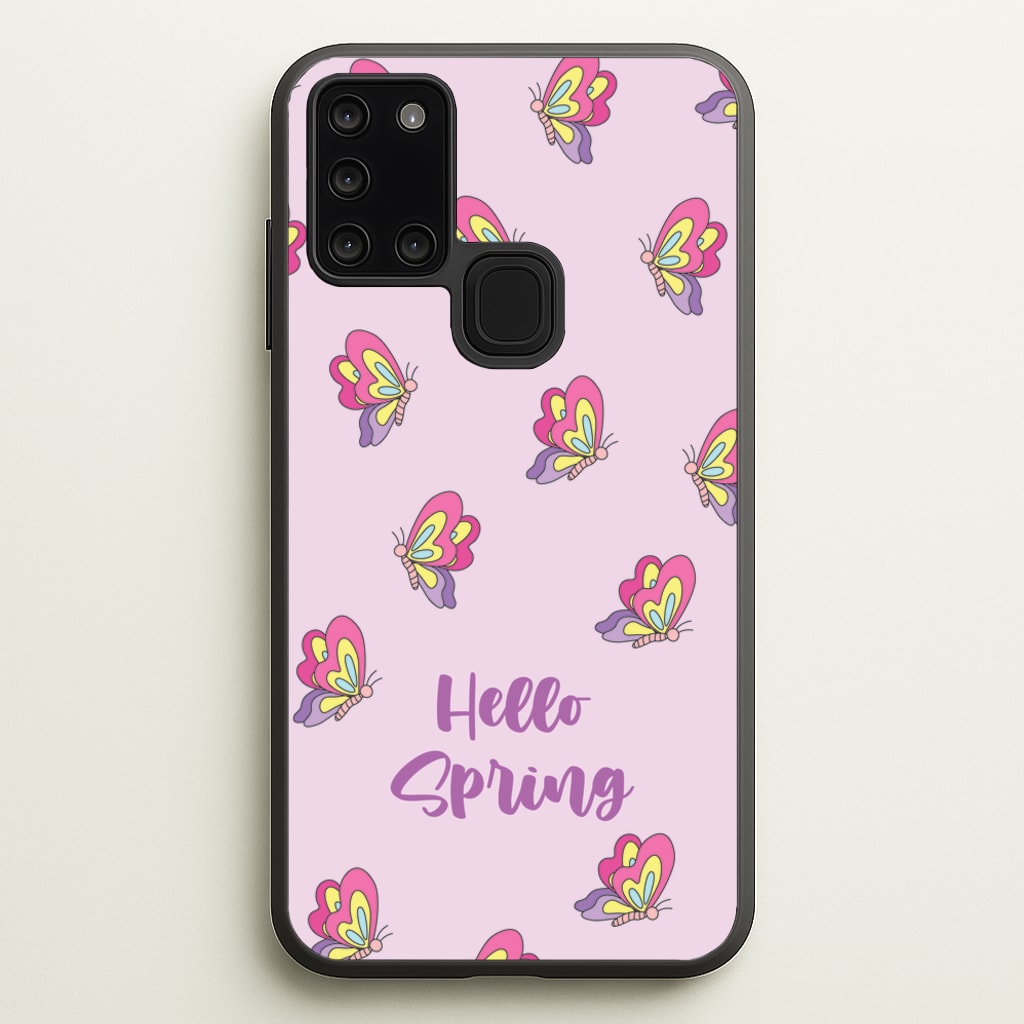Hello Spring Butterfly Pattern - Spring Phone Case for Galaxy A21s