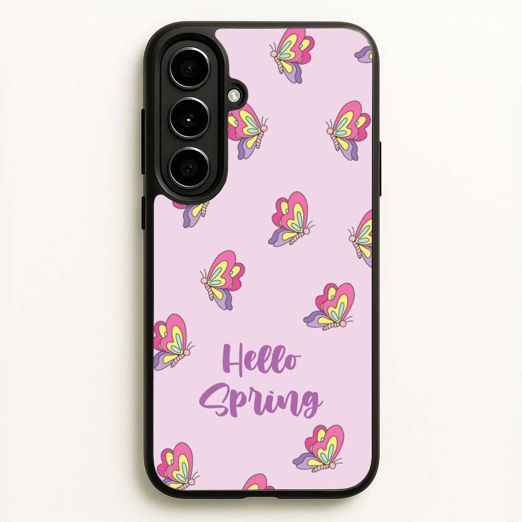 Hello Spring Butterfly Pattern - Spring Phone Case for Galaxy A56