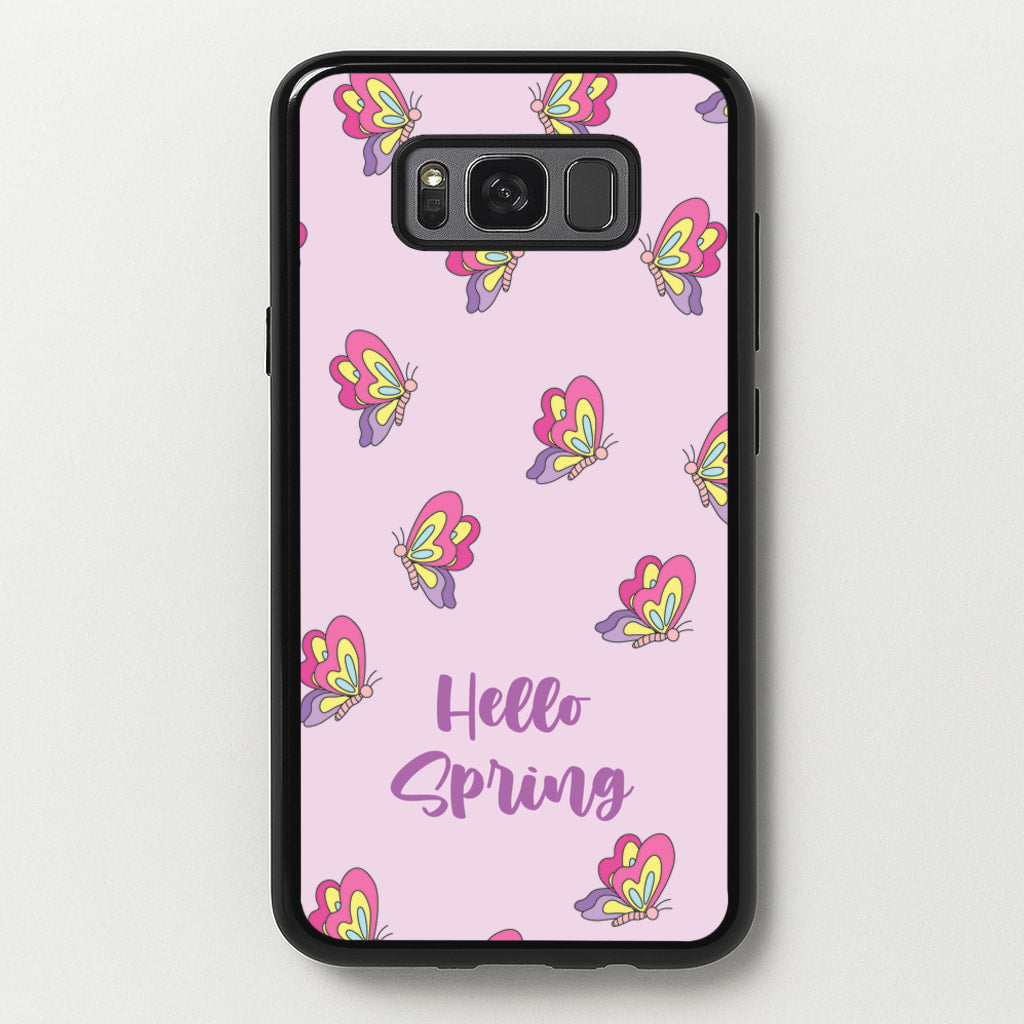 Hello Spring Butterfly Pattern - Spring Phone Case for Galaxy S8