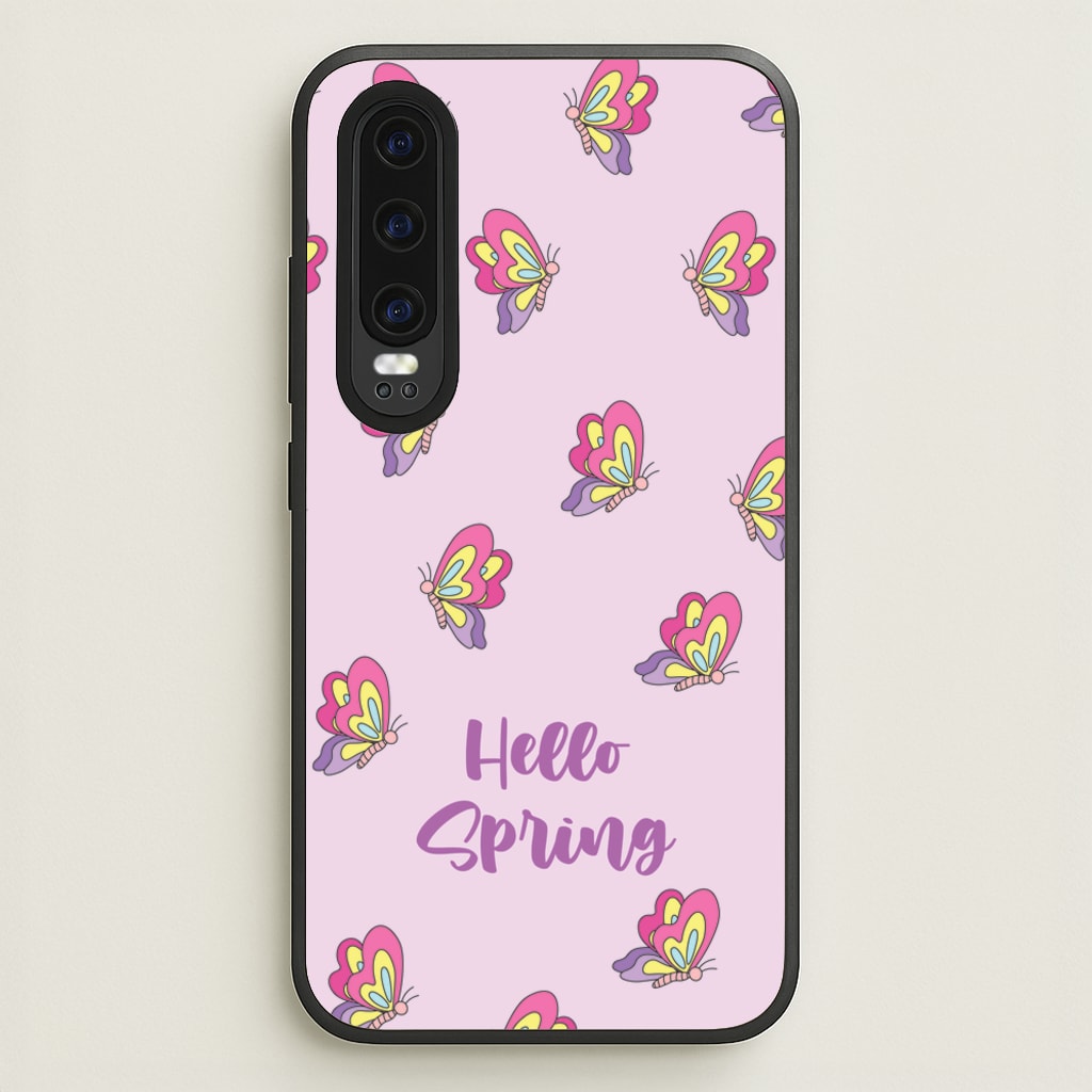 Hello Spring Butterfly Pattern - Spring Phone Case for Huawei P30