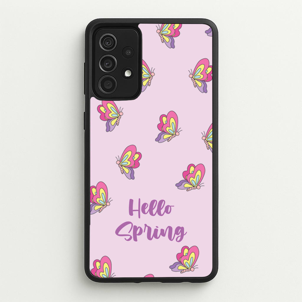 Hello Spring Butterfly Pattern - Spring Phone Case for Galaxy A52 / A52s