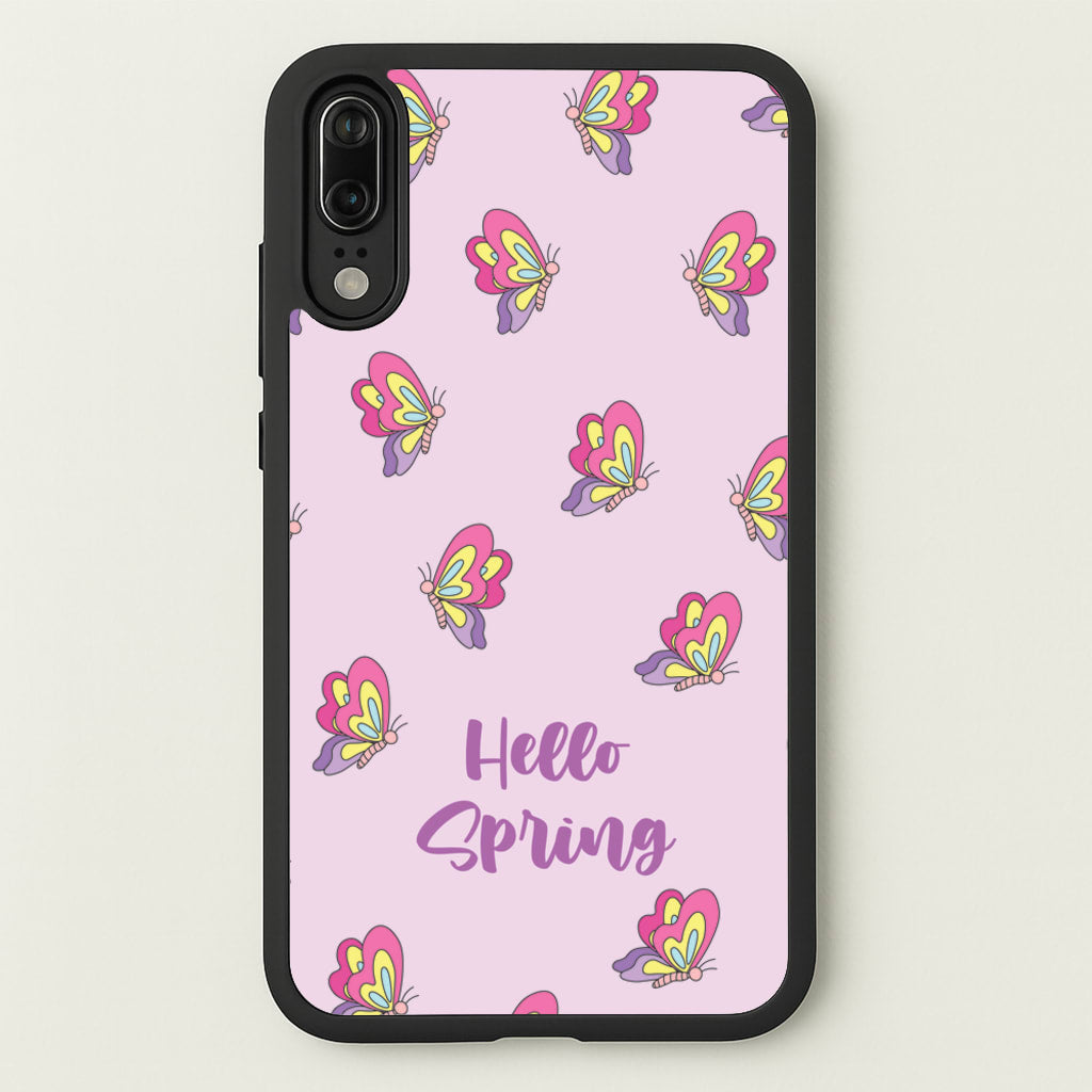 Hello Spring Butterfly Pattern - Spring Phone Case for Huawei P20