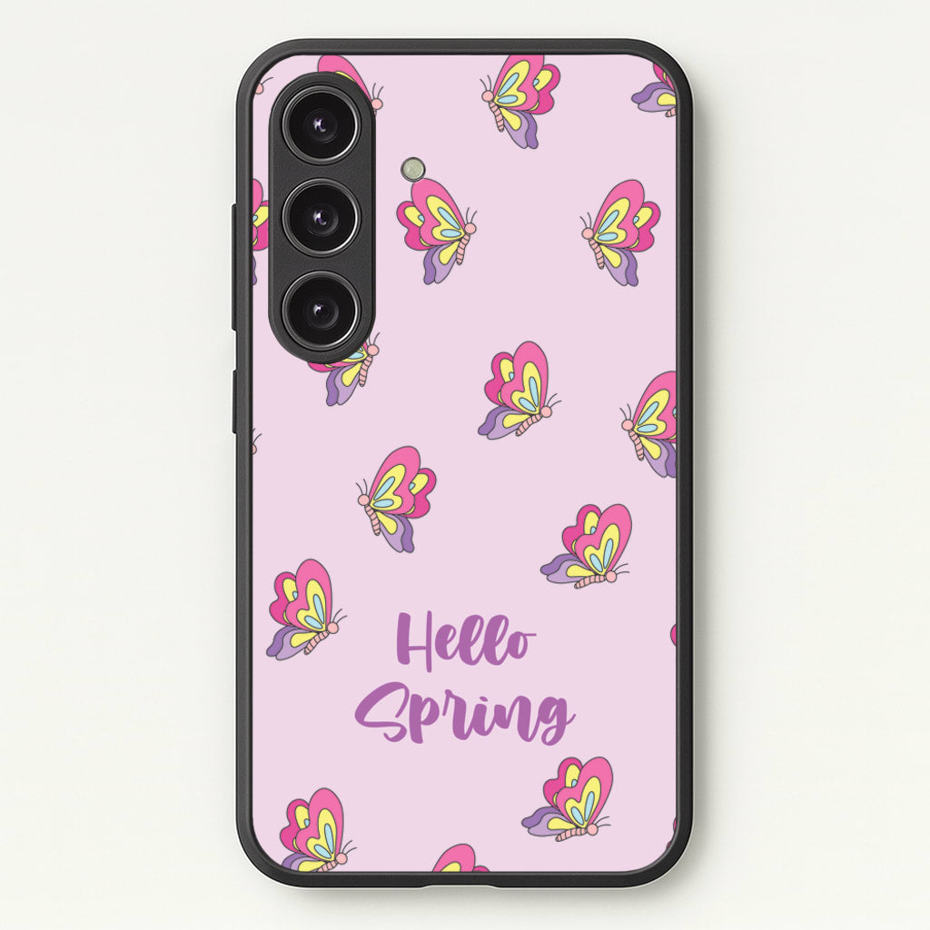 Hello Spring Butterfly Pattern - Spring Phone Case for Galaxy S25 Plus