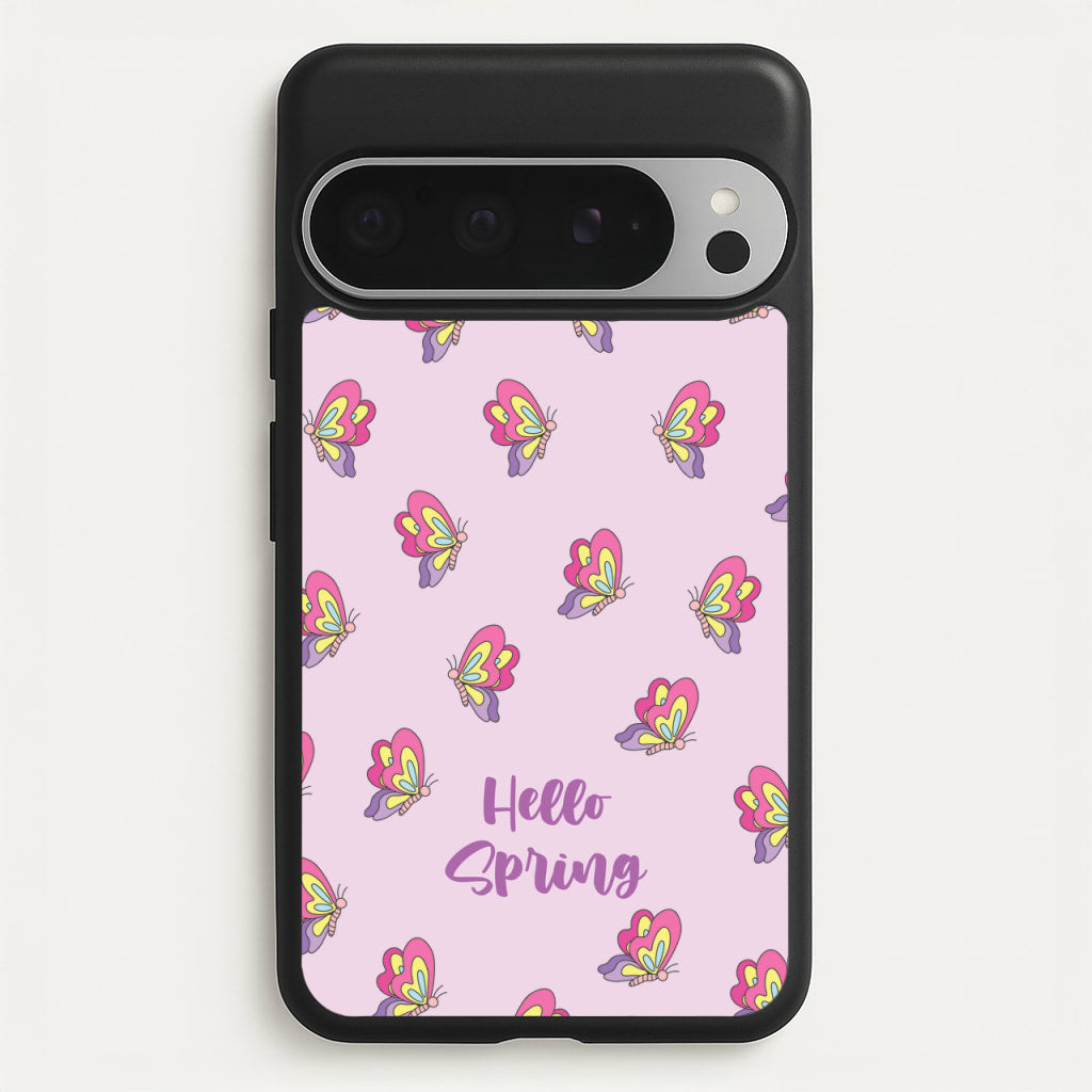 Hello Spring Butterfly Pattern - Spring Phone Case for Google Pixel 9 Pro XL