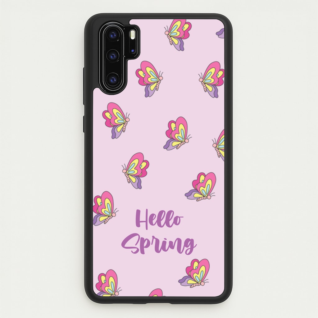 Hello Spring Butterfly Pattern - Spring Phone Case for Huawei P30 Pro