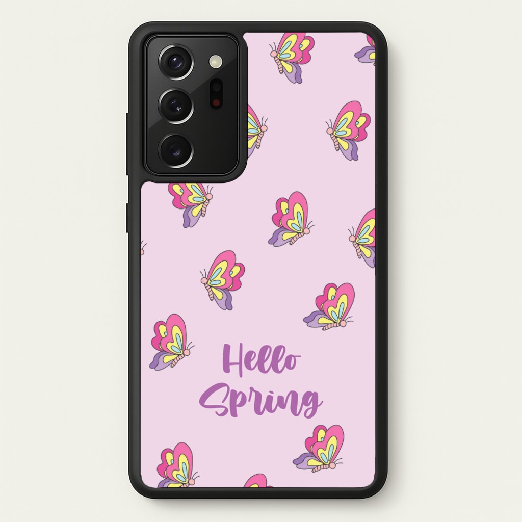 Hello Spring Butterfly Pattern - Spring Phone Case for Galaxy Note 20 Ultra