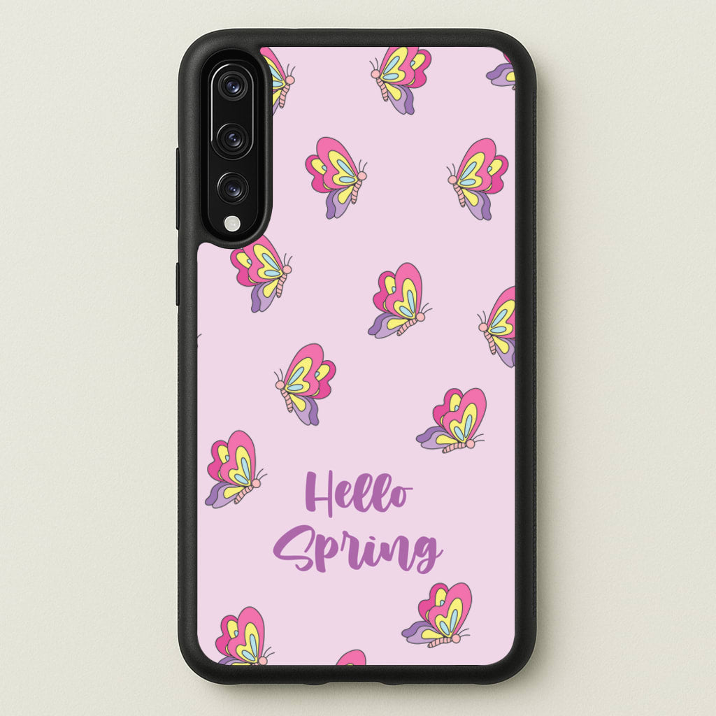 Hello Spring Butterfly Pattern - Spring Phone Case for Huawei P20 Pro
