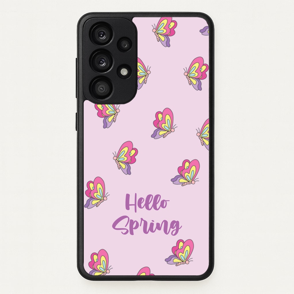 Hello Spring Butterfly Pattern - Spring Phone Case for Galaxy A53