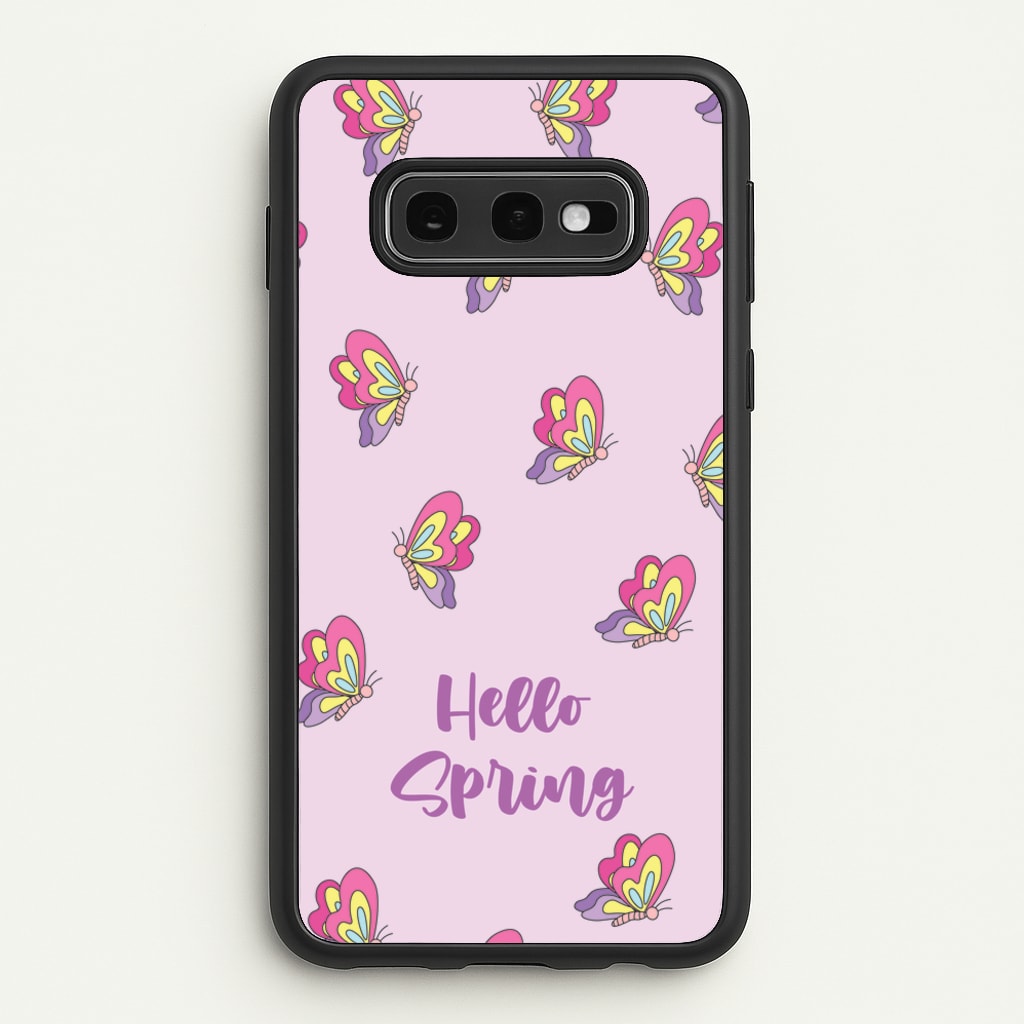 Hello Spring Butterfly Pattern - Spring Phone Case for Galaxy S10e