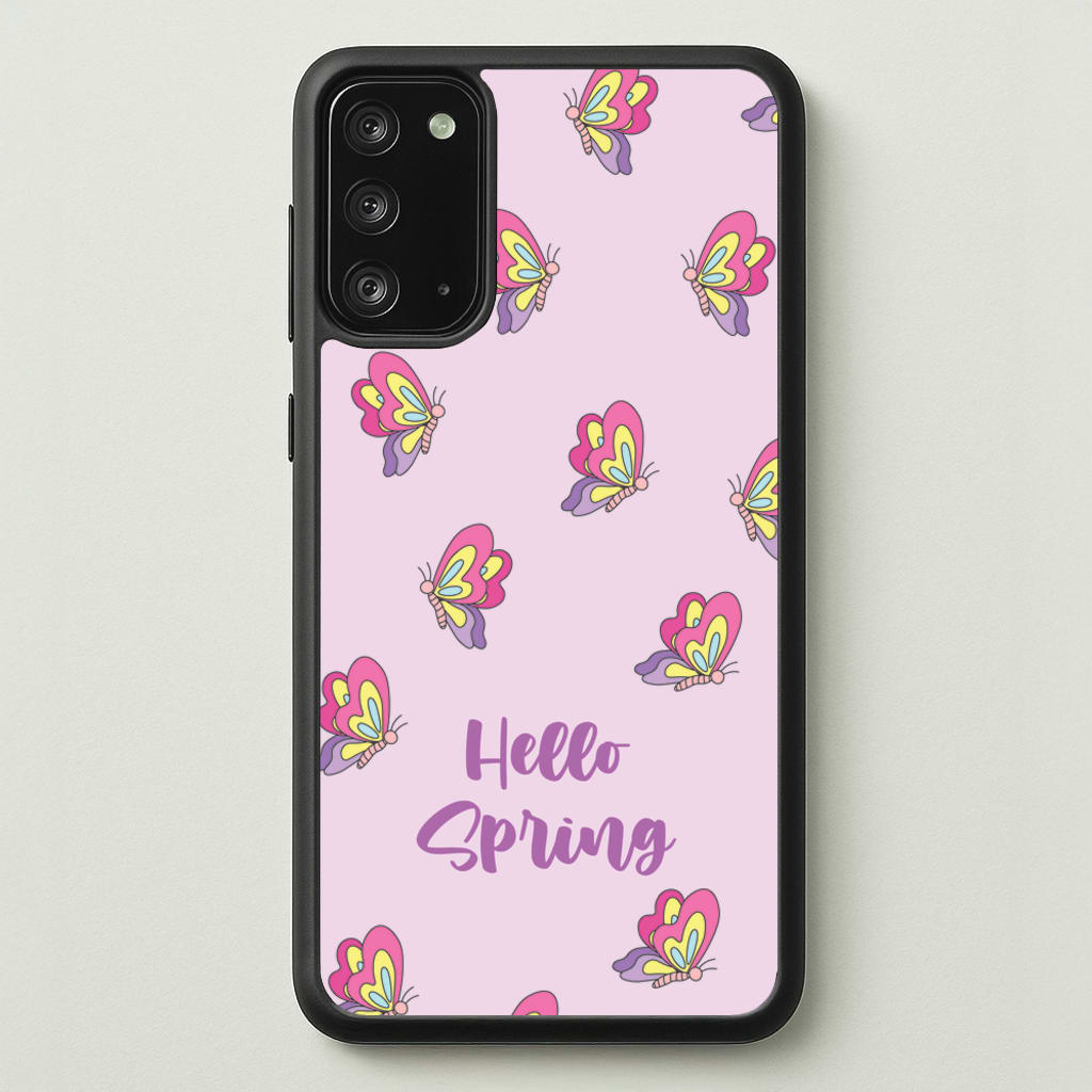 Hello Spring Butterfly Pattern - Spring Phone Case for Galaxy Note 20