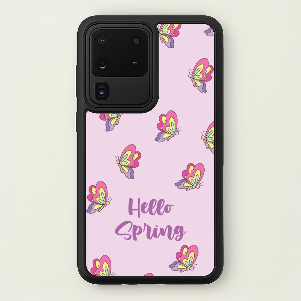 Hello Spring Butterfly Pattern - Spring Phone Case for Galaxy S20 Ultra