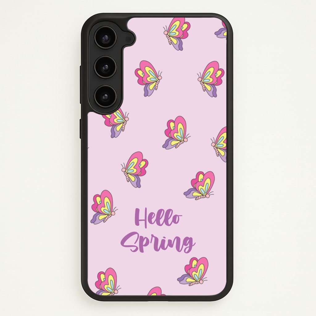 Hello Spring Butterfly Pattern - Spring Phone Case for Galaxy S23