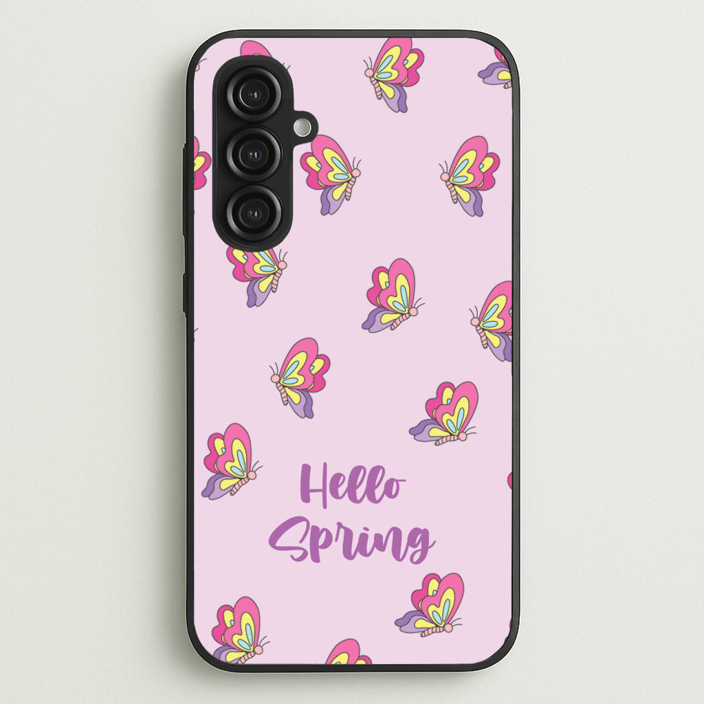 Hello Spring Butterfly Pattern - Spring Phone Case for Galaxy S23FE