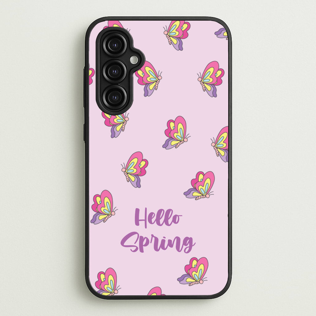 Hello Spring Butterfly Pattern - Spring Phone Case for Galaxy A14