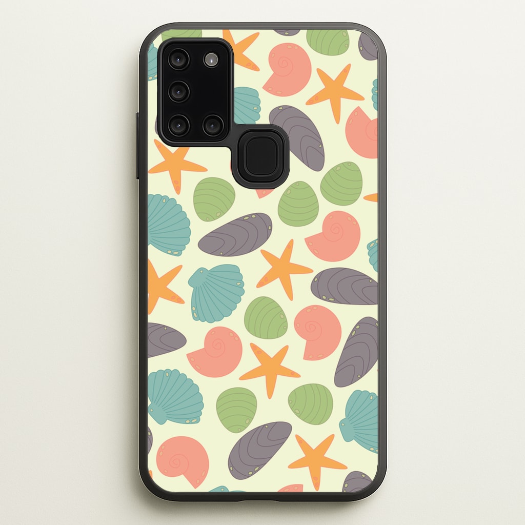 Seashells Pattern 1 - Seashells Phone Case for Galaxy A21s
