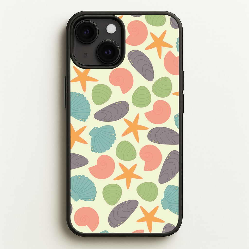 Seashells Pattern 1 - Seashells Phone Case for iPhone 13 Mini