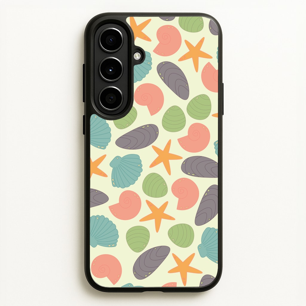 Seashells Pattern 1 - Seashells Phone Case for Galaxy A56