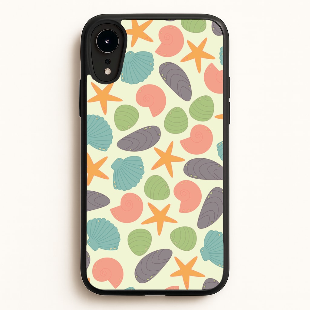 Seashells Pattern 1 - Seashells Phone Case for iPhone XR