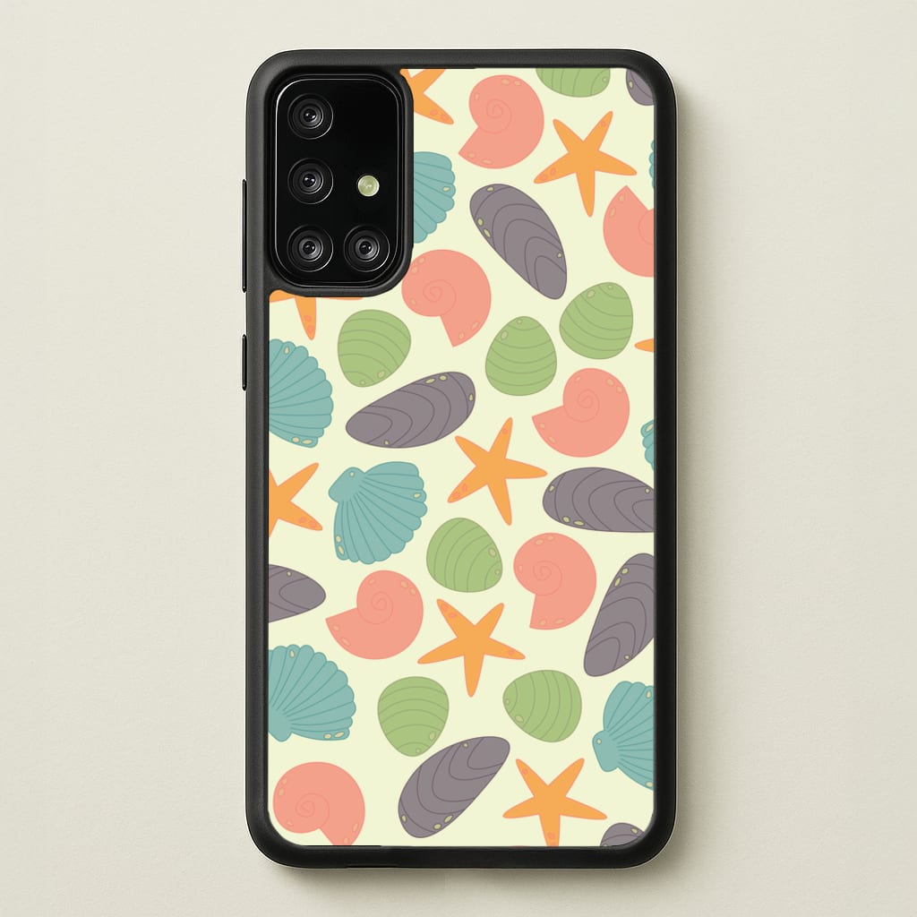 Seashells Pattern 1 - Seashells Phone Case for Galaxy A71
