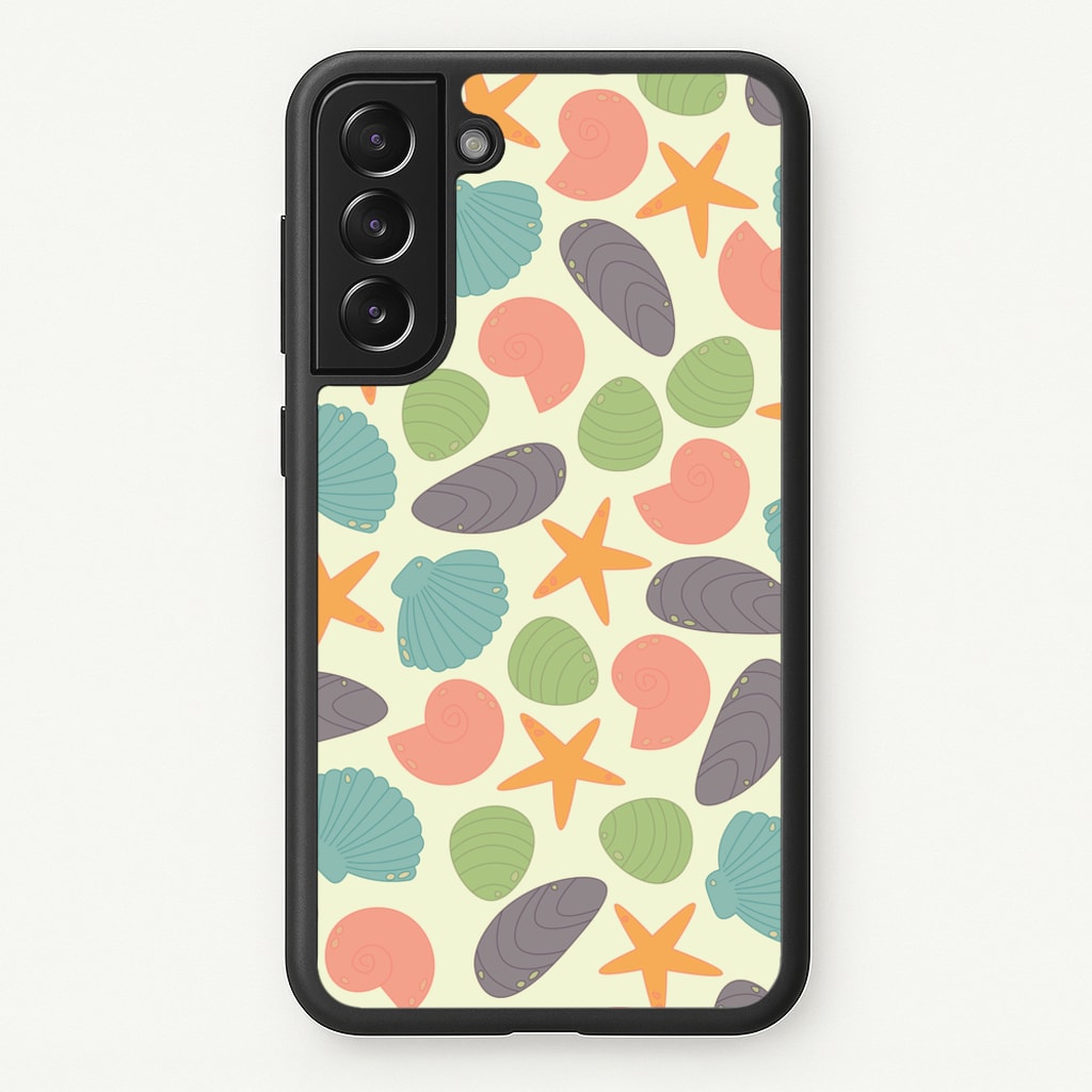 Seashells Pattern 1 - Seashells Phone Case for Galaxy S21FE