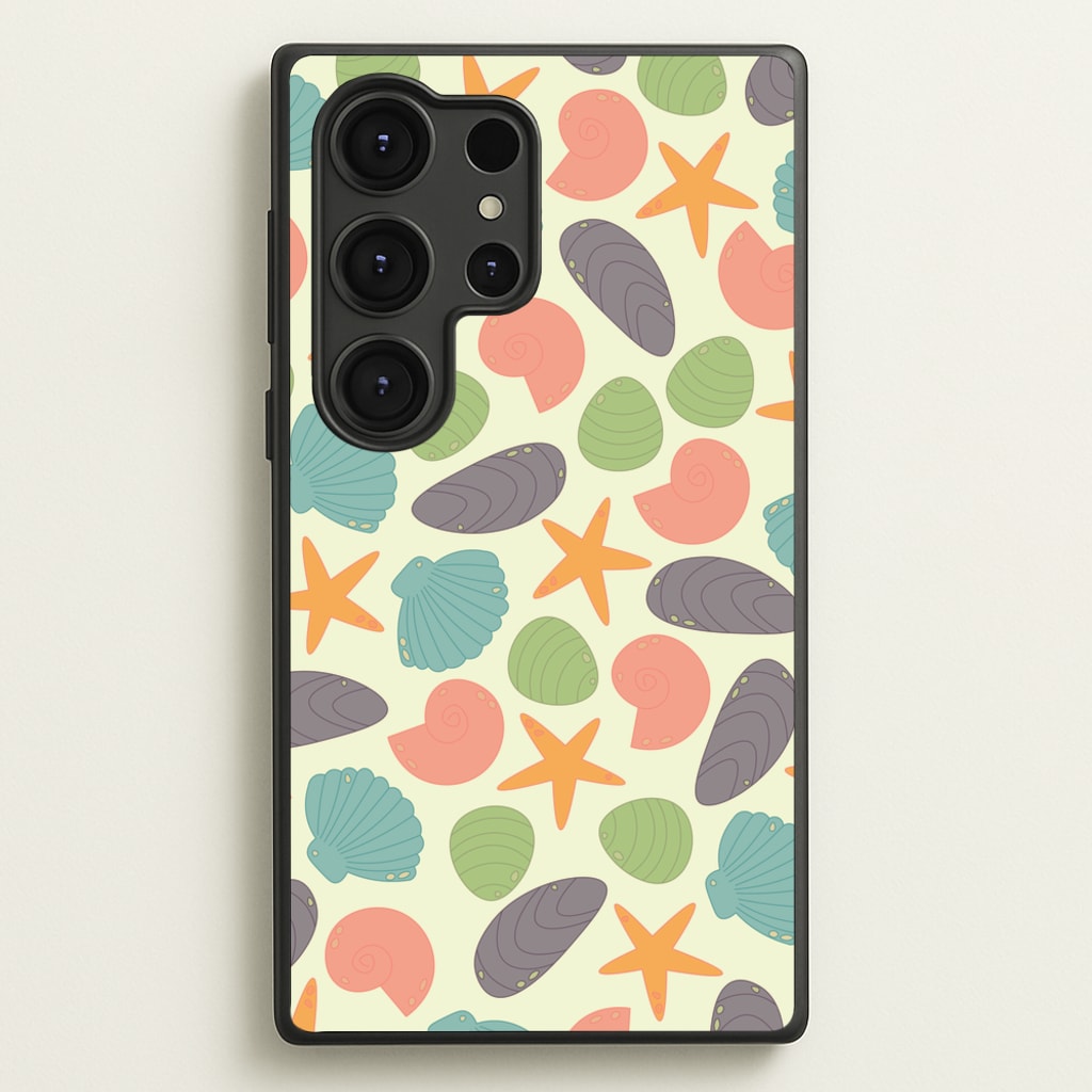 Seashells Pattern 1 - Seashells Phone Case for Galaxy S25 Ultra