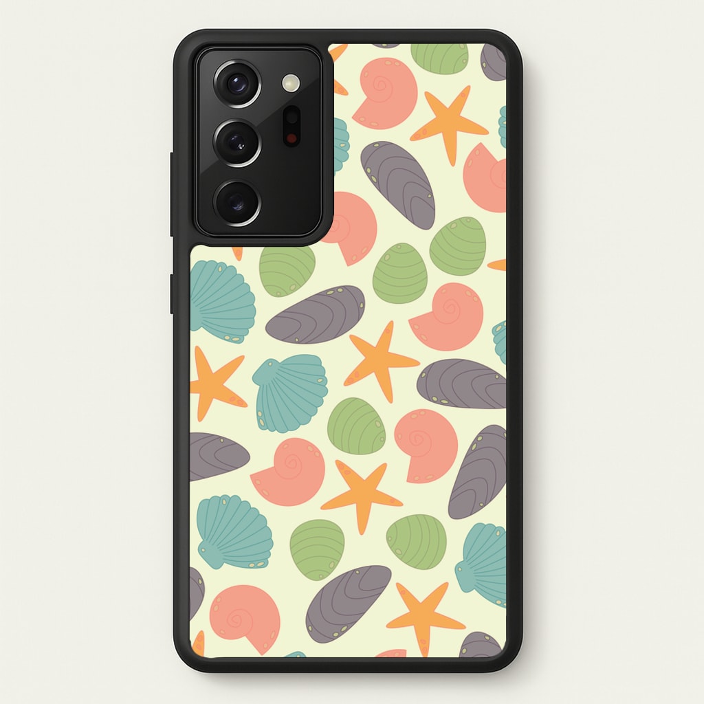 Seashells Pattern 1 - Seashells Phone Case for Galaxy Note 20 Ultra