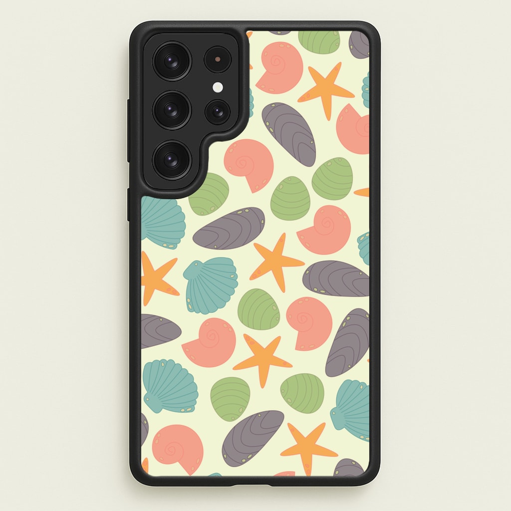 Seashells Pattern 1 - Seashells Phone Case for Galaxy S23 Ultra