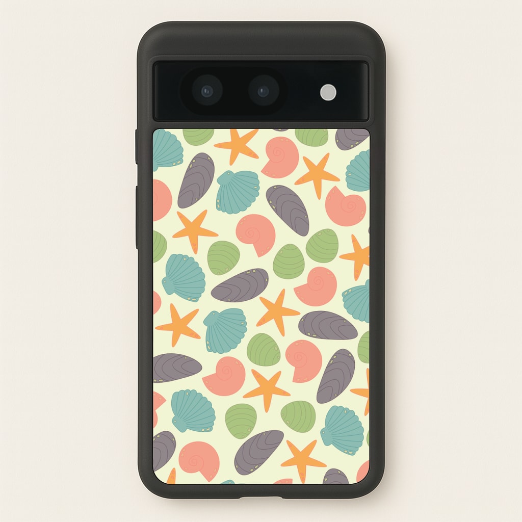 Seashells Pattern 1 - Seashells Phone Case for Google Pixel 8a