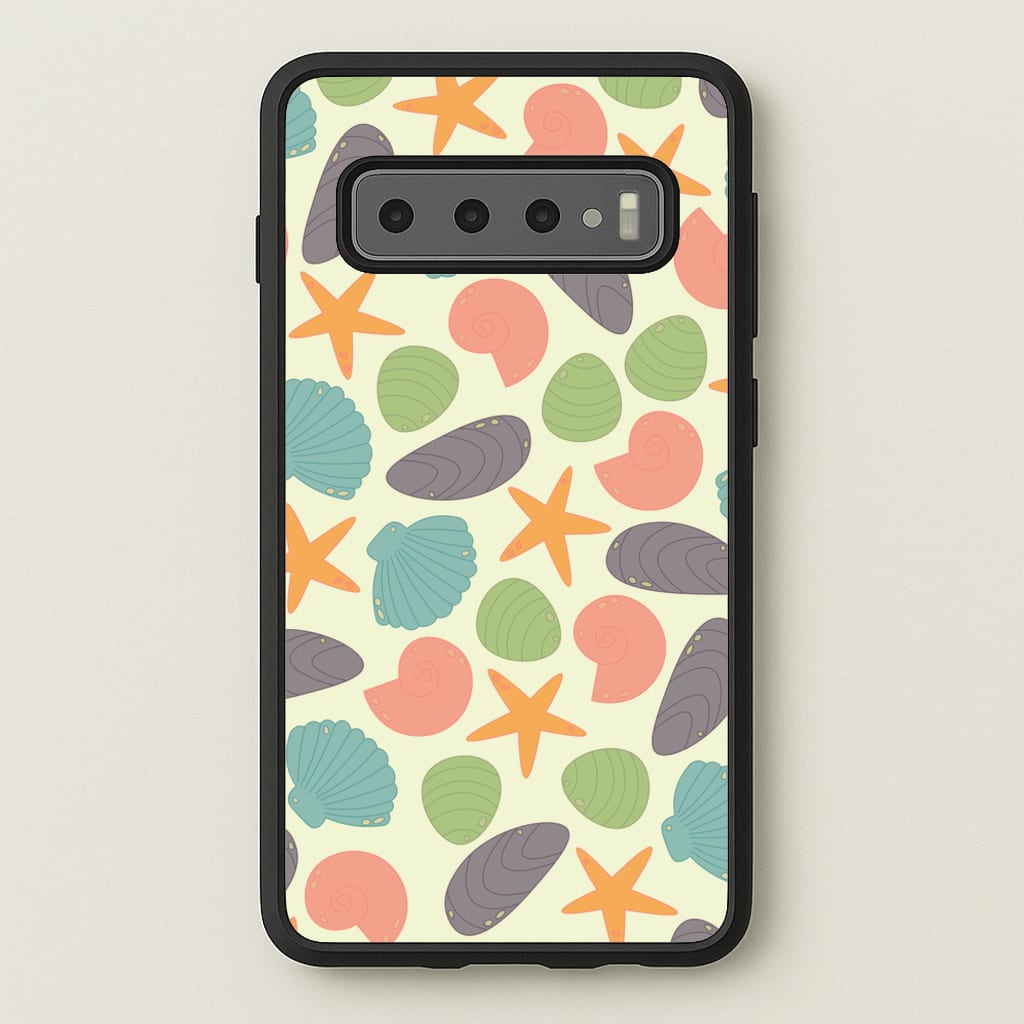 Seashells Pattern 1 - Seashells Phone Case for Galaxy S10