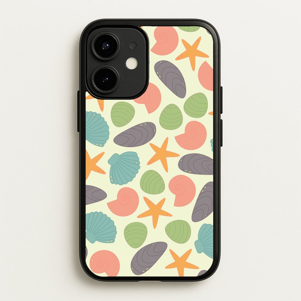 Seashells Pattern 1 - Seashells Phone Case for iPhone 12 Mini