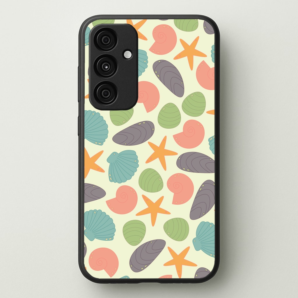 Seashells Pattern 1 - Seashells Phone Case for Galaxy A55